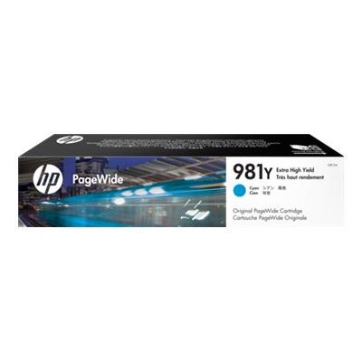 HP 981YC - à rendement extrêmement élevé - cyan - originale - PageWide - cartouche d'encre - Contract