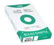 Bristol Exacompta 125x200mm 205g quadrillé perforé - Etui de 100 fiches - Blanc