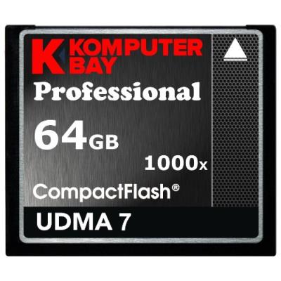Komputerbay 64go carte compact flash cf professionnel 1000x 150 mo/s vitesse raw extreme 64go udma 7