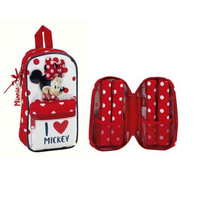 Minnie plumier + fourre-tout complet 12x23x5