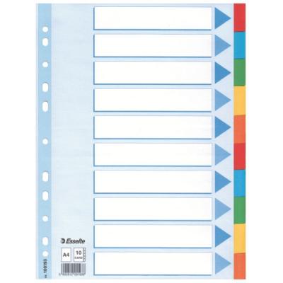 Esselte multicoloured card divider (100193)