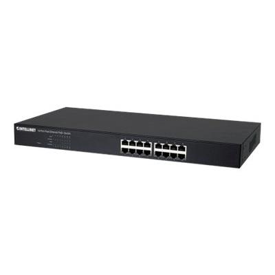 Intellinet 16-Port Fast Ethernet PoE+ Switch - switch - 16 poorten - rack-uitvoering