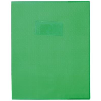 Protège-cahiers en PVC 17 x 22 cm série opaque, coloris vert feuille - Paquet de 30