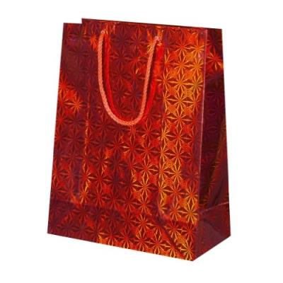 Susy card 11274917 cadeaux en papier holographique rouge lot de 10