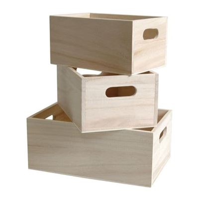 Artémio Beige Ensemble De Casiers En Bois 3 Pièces