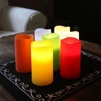 Star bougie led faite de vraie cire, flamme vacillante  couleur   vert clair, 12,5 cm x 7,5 cm fonctionne avec pile  boîte à fen