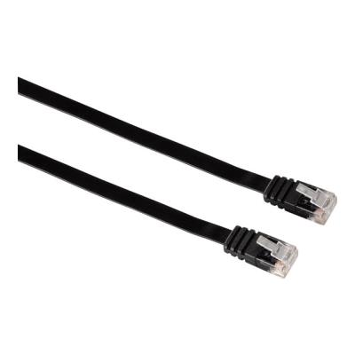 Hama Flat - verbindingskabel - 10 m - zwart