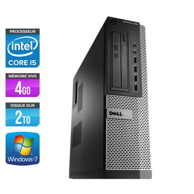 Ordinateur Dell Optiplex 790 Desktop - Noir - Intel Core i5-2400 / 3,10 GHz - RAM 4 Go - HDD 2 To - DVDRW - Gigabit Ethernet - Windows 7 Professionnel