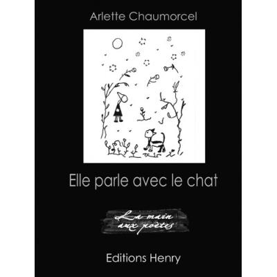 Elle parle avec le chat