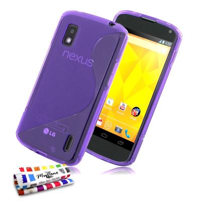 Coque Souple ORIGINALE Ultra Fine Violet , Le S,  Premium de MUZZANO pour LG NEXUS 4