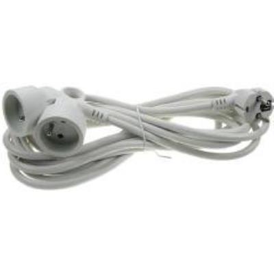 Franelec - cph0510md - connectique - rallonge électrique avec terre à 2 têtes - 10 m - blanche