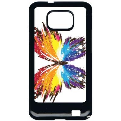 Coque samsung s2 papillon multicolor
