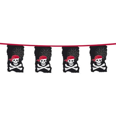 Guirlande fanions Pirates (10M) - Décoration anniversaire