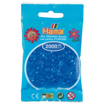 2 000 perles mini (petites perles Ø2,5 mm)- bleu transparent