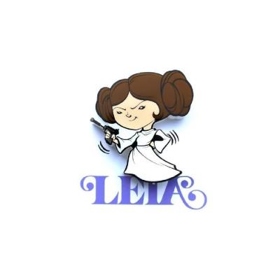 Star wars veilleuse led 3d light fx minis-leia 13 cm blanc et marron