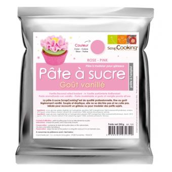 Pâte à Sucre Rose Pastel 250 g - Pâte à Sucre ScrapCooking arôme vanille,  acheter achat vente