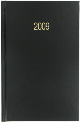 Agenda Carre Travers 2j/p Noir 09