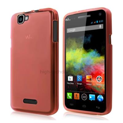 Housse etui coque pochette silicone gel fine pour Wiko Rainbow + film ecran - ROSE CLAIR