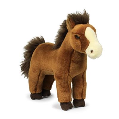 Wwf - 15173002 - Peluche - Cheval Sauvage Brun - Pattes Articulées - 23 Cm