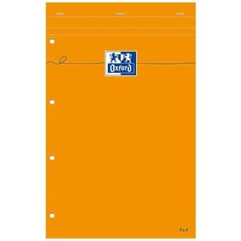 Office block Oxford 21 x 31.5 cm stapled orange - yellow ruled - 80 sheets on