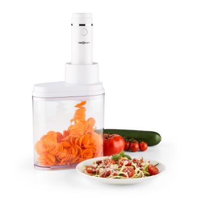 oneConcept Spirou Découpe-légumes électrique coupe spirale 100W 3 lames -blanc