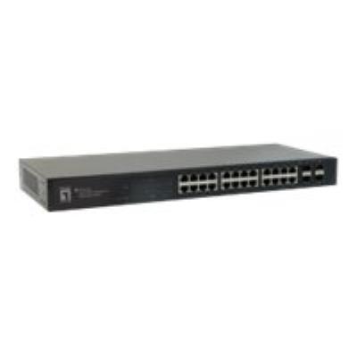 LevelOne GES-2451 Web Smart Switch - switch - 24 poorten - Beheerd - rack-uitvoering