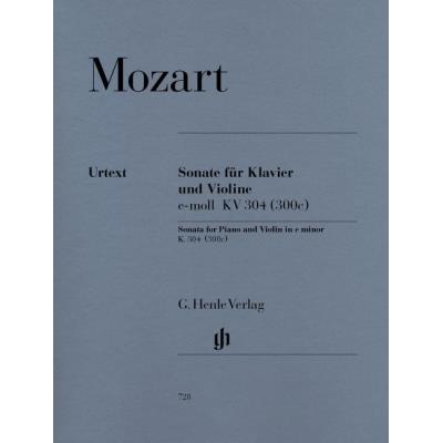 Partitions classique HENLE VERLAG MOZART W.A. - VIOLIN SONATA E MINOR K. 304 (300C) Violon