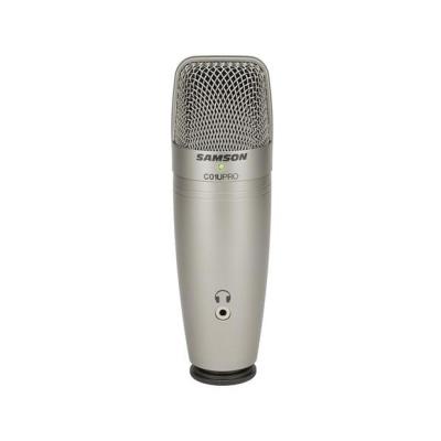 Statique SAMSON C01U PRO - MICROPHONE A CONDENSATEUR USB HYPERCARDIOIDE - AVEC SUPPORT TABLE ET CABLE USB Micro condensateur petite capsul