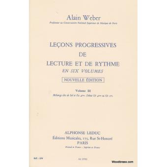Methodes Et Pedagogie Leduc Weber A Lecons Progressives Lecture Et Rythme Vol 3 Formation Musicale Solfege Broche Achat Livre Fnac