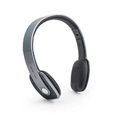 MusicMan 4644 BT eb-x27 slim Casque Bluetooth avec fonction mains-libres et radio FM intégrée Gris