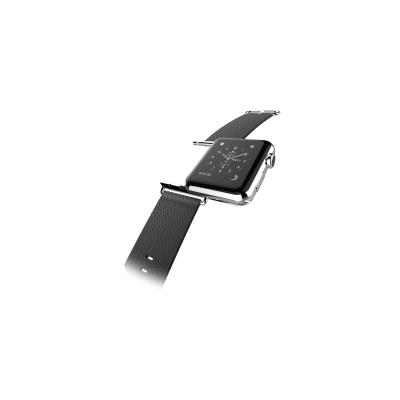 X-Doria Bracelet Lux Band pour Apple Watch 38 mm (Cuir noir)