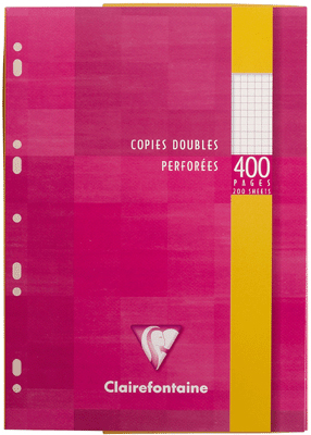 Clairefontaine - Copie Double Blanche A4 5x5 90g Perforee - Etui De 100
