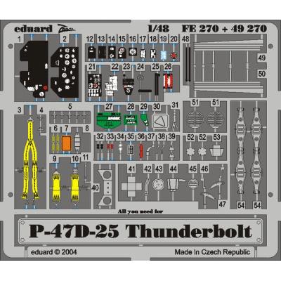 MAQUETTE P 47D 25 THUNDERBOLTHASEG1/48 EDUARD FE270
