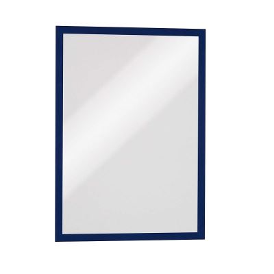 Durable 488307 Duraframe Pochette Cadre d'Affichage Dos Adhésif pour Document A3 Bleu Foncé Lot de 6