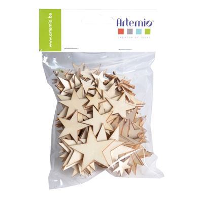 étoile en bois 129 pièces - artémio