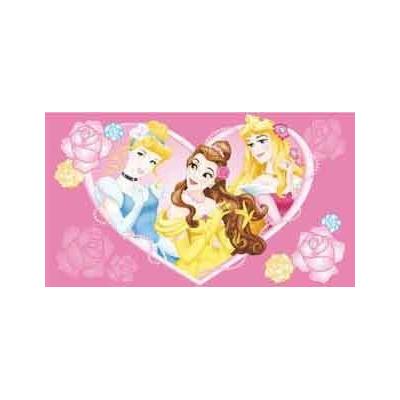 Tapis enfant - Princesses love - rose 80x140