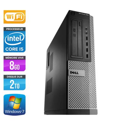 Ordinateur Dell Optiplex 790 Desktop - Noir - Intel Core i5-2400 / 3,10 GHz - RAM 8 Go - HDD 2 To - DVDRW - Gigabit Ethernet - Wifi - Windows 7 Profes