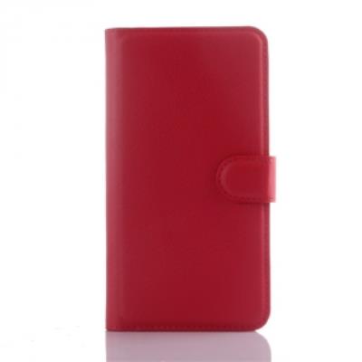 Etui type portefeuille rouge pour Meizu M2-Note avec rabat latéral articulé fonction stand