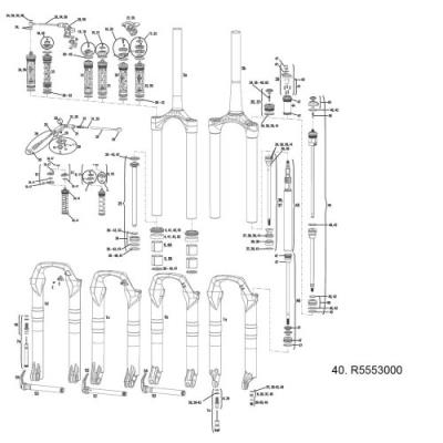 Rockshox 1.4307.553.000 kit damortisseur arrière 2 pièces noir