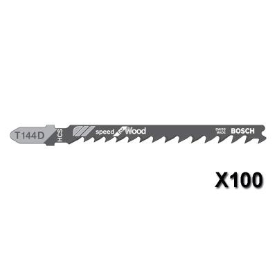 Lot De 100 Lames De Scie Sauteuse Speed For Wood T144D L 100 Mm Bosch 2608637880