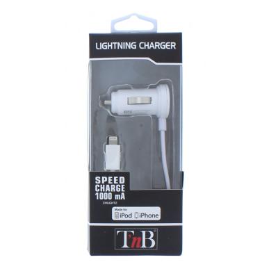 Chargeur all-cigare lightning 1A iPhone 5 /iPod Touch 5/iPod Nano 7 blanc