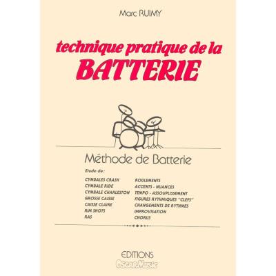 Méthodes et pédagogie LEMOINE RUIMY MARC - TECHNIQUE PRATIQUE DE LA BATTERIE - BATTERIE Batterie