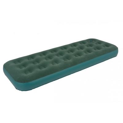 Matelas gonflable floqué Single 191x75x22cm pompe à pied intégrée