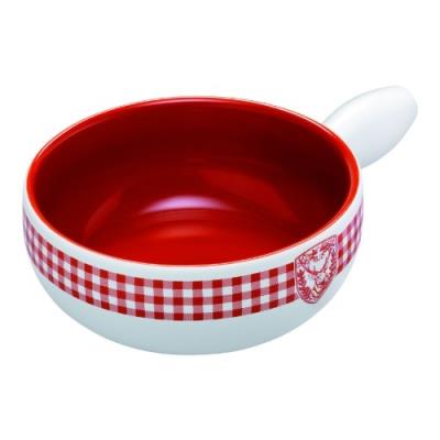 Caquelon induction carreau cerf en terre cuite blanche 23cm kuhn rikon 32181