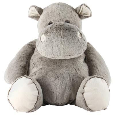 peluche hippopotame gris