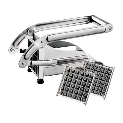 Coupe frites ménager inox, 2 grilles