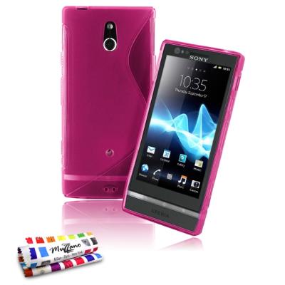 Coque Souple ORIGINALE Ultra Fine Rose , Le S, Premium de MUZZANO pour SONY XPERIA P