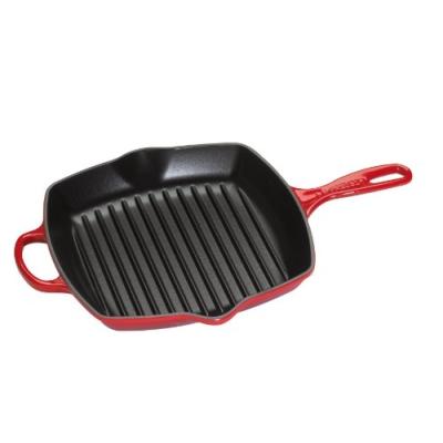 LE CREUSET - 20183260600422 - SKILLET GRILL CARRÉ - FONTE ÉMAILLÉE - ROUGE