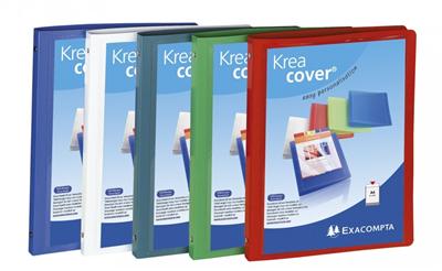 Classeur Exacompta Kreacover 4 annx en D 32x25cm polypro Opaque Dos 20mm Coloris assortis