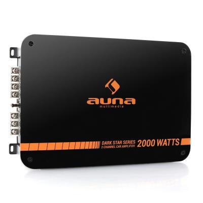 Auna Dark Star 2000 Ampli Pour Voiture 2 Canaux Bridgeables Rca 200w Rms